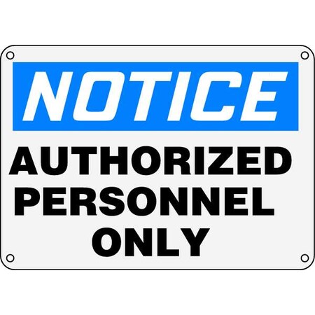 Accuform Notice Sign, 10X14", BL and BK/WHT, ENG, Thickness: 0.152" MADC801XP