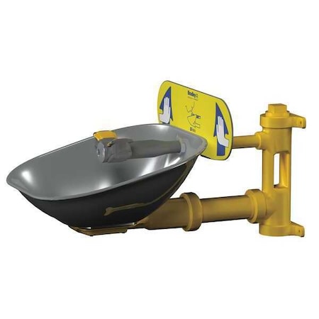 Bradley Plumbed Eyewash, Wall Mount, Plumbed, 14 2/3 in H., 15 11/12 in W S19224B