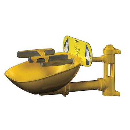 Bradley Plumbed Eyewash, Wall Mount, Plumbed, 14 2/3 in H., 15 1/2 in W S19224FW