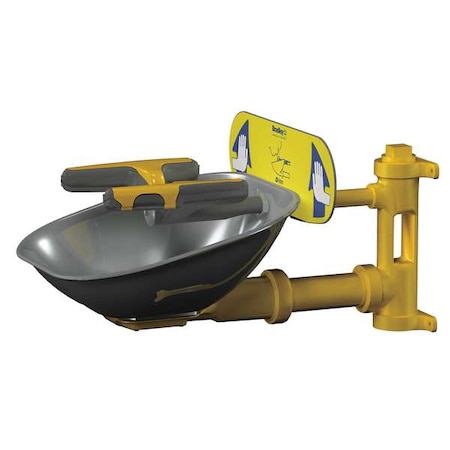 Bradley Plumbed Eyewash, Wall Mount, Plumbed, 14 2/3 in H., 15 1/2 in W S19224T