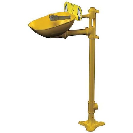 Bradley Plumbed Eyewash, Floor Mount, Plumbed, 41 1/2 in H., 15 1/2 in W S19214EW