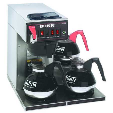 BUNN Stainless Steel 12 Cup, 3 Lower Warmers 64 oz. CWTF 15 - 3L