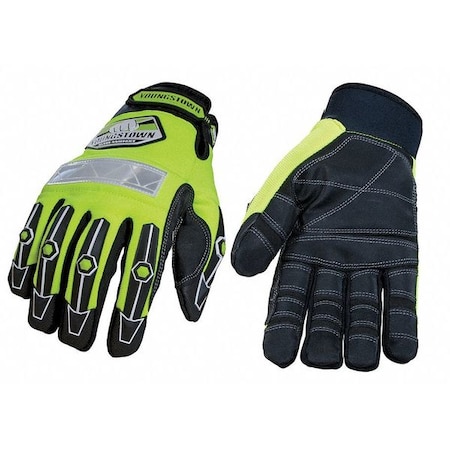 Youngstown Glove Co Mechanics Gloves, Lime Green, M, PR 09-9060-10-M