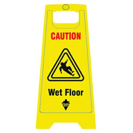 Tough Guy Floor Safety Sign Caution Wet Floor Eng 6dmh2 Zoro Com
