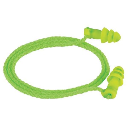 MOLDEX Jetz(R) Reusable Soft Plastic Ear Plugs, Flanged Shape, 27 dB, Green, 50 PK 6455