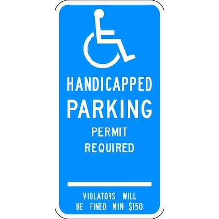 Lyle ADA Handicapped Parking Sign, 24" x 12, HC-CT01S-12HA HC-CT01S-12HA