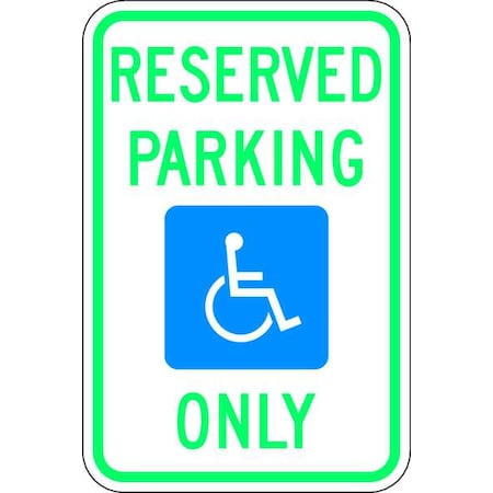 Lyle ADA Handicapped Parking Sign, 18" x 12, HC-MI01-12HA HC-MI01-12HA