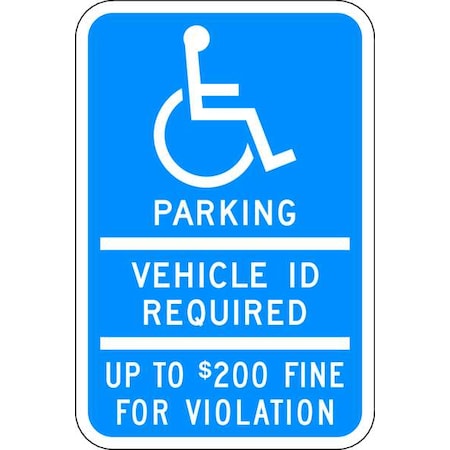 Lyle ADA Handicapped Parking Sign, 18" x 12, HC-MN01-12HA HC-MN01-12HA