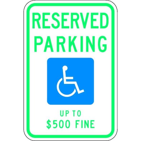 Lyle ADA Handicapped Parking Sign, 18" x 12, HC-WV01-12HA HC-WV01-12HA