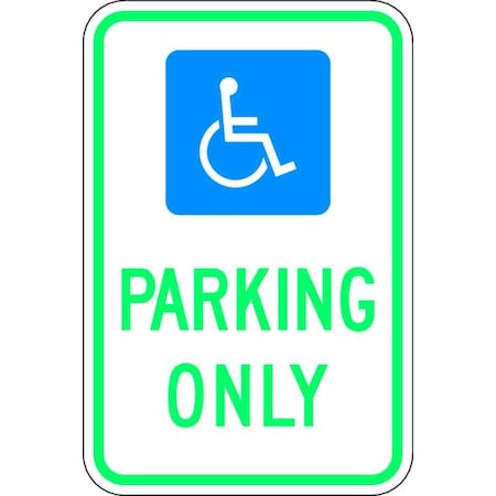 Lyle ADA Handicapped Parking Sign, 18" x 12, HC-OH01-12HA HC-OH01-12HA