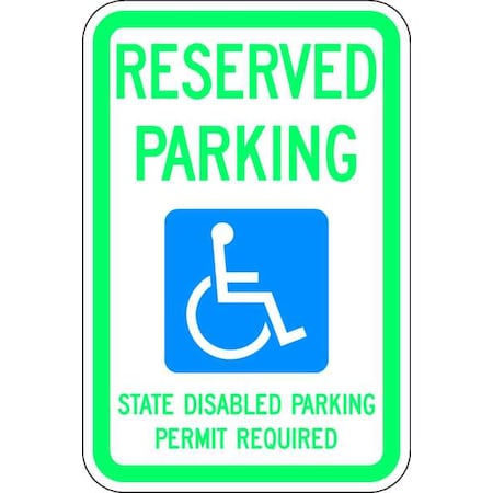 Lyle ADA Handicapped Parking Sign, 18" x 12, HC-WA01-12HA HC-WA01-12HA