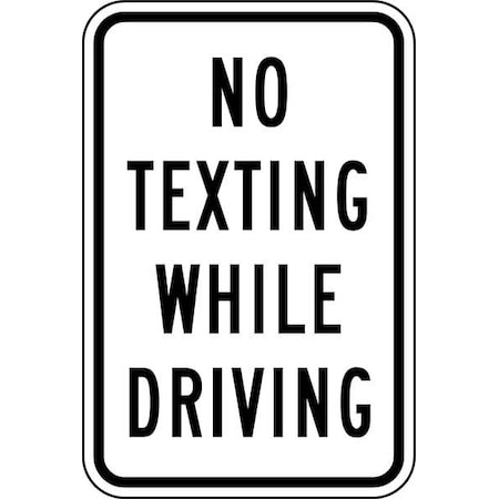 Zing Traffic Sign, 18 in H, 12 in W, Aluminum, Rectangle, English, 2512 2512