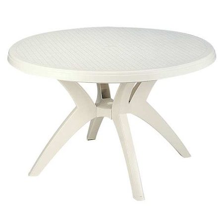 GROSFILLEX Table, 46" W, 29" H, White US526704