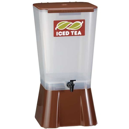 Tablecraft 1054 5 gal Beverage Dispenser - Plastic Container, Brown Base