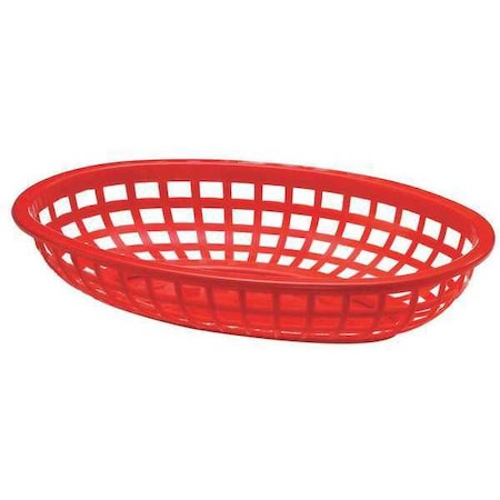 Tablecraft Food Serving Basket, 6 3/16 in W, Red, PK36 1074R