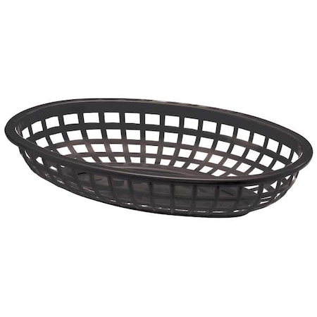 Tablecraft Classic Basket, Oval, Black, PK36 1074BK