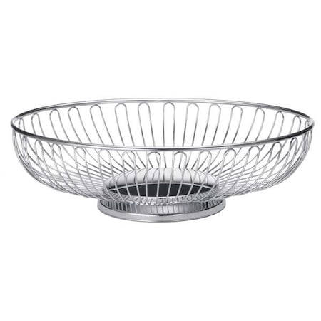 Tablecraft Chalet Basket, Oval, Chrome 4176