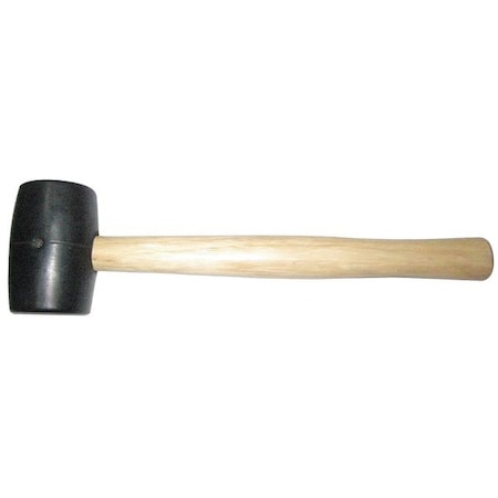 WESTWARD Rubber Mallet, Hickory, 8 Oz 6DWL1