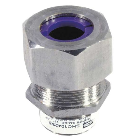 Hubbell Wiring Device-Kellems Liquid Tight Connector, 1 in., Orchid SHC1042SS