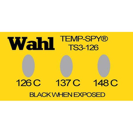 Wahl Temp Indicator, Strip, Yellow, 20PK TS3-126C