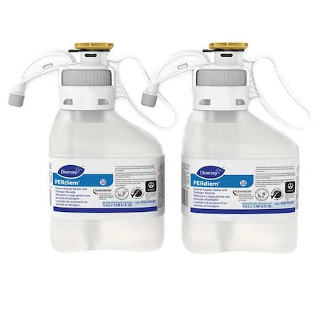 Diversey Neutral All Purpose Cleaner, Hose End Connection Bottle, Unscented, 2 PK 95019481