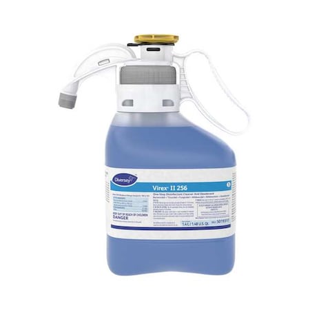 Diversey One Step Disinfectant Deodorizing Cleaner Concentrate, 1.4L Hose End Sprayer, Unscented, Blue 5019317