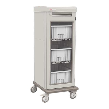 Metro Medical IV Cart, Taupe, w/3 Tote Boxes SXRSIVSTOR