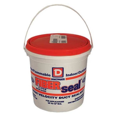 Ductmate Acrylic Latex Sealant, 1 gal, Pail, Gray, Acrylic Latex Base, FIBERseal GRFIBERSEAL1