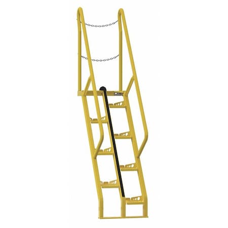 Vestil 102 7/16 in Overall H, Alternating Tread Stair Unit, Steel, 8 Steps, 350 lb Load Capacity ATS-5-56