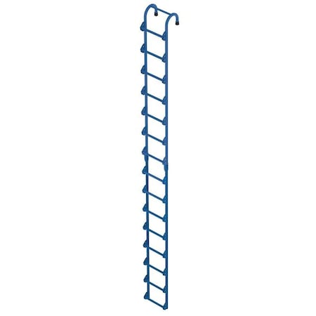 Vestil 15 ft. Overall H, Storage Tank Ladder, Steel, 15 Steps, Blue Powder Coated Finish NTAL-15