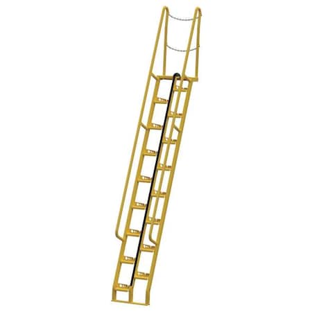 Vestil 173 5/8 in Overall H, Alternating Tread Stair Unit, Steel, 17 Steps, 350 lb Load Capacity ATS-11-68