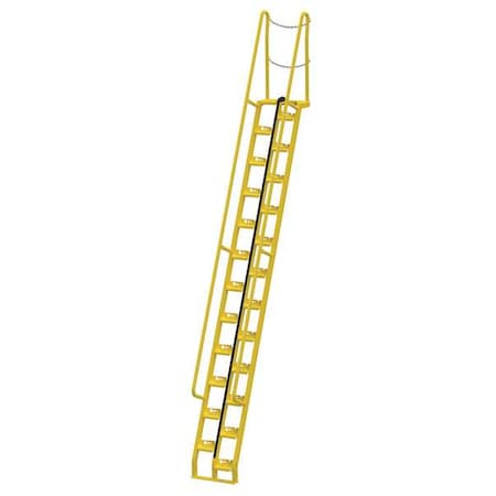 Vestil 209 7/8 in Overall H, Alternating Tread Stair Unit, Steel, 24 Steps, 350 lb Load Capacity ATS-14-68
