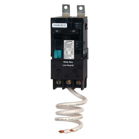 Siemens Miniature Circuit Breaker, BAF Series, 15A, 2 Pole, 120/240V AC, 10kA at 120/240V AC B215AF