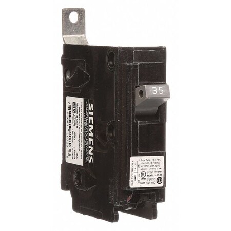 Siemens Miniature Circuit Breaker, BL Series, 35A, 1 Pole, 120/240V AC, 65kA at 120V AC B135HH