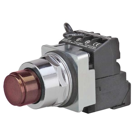 Siemens Illuminated Push Button, 30 mm, 1NO/1NC, Red 52PT6D2A