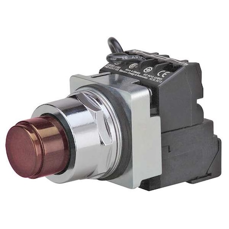 Siemens Illuminated Push Button, 30 mm, 1NO/1NC, Red 52PT6G2AB