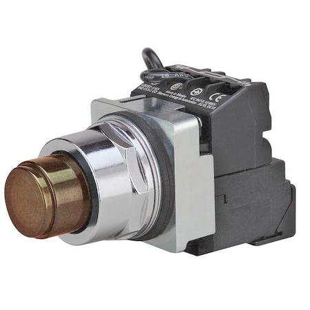 Siemens Illuminated Push Button, Extended, Momentary Action, Not Applicable Release, Illuminated, Amber 52PT6G9A