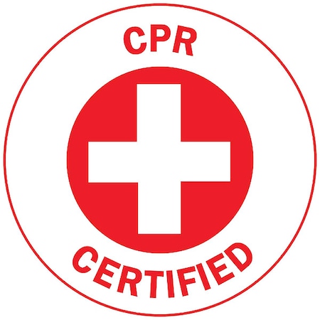 Brady HardHatLabel, Vinyl, Circle, White, PK4 49561