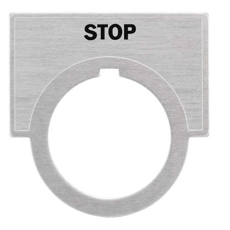 Siemens Legend Plate, Stop, Brushed Aluminum 52NL04