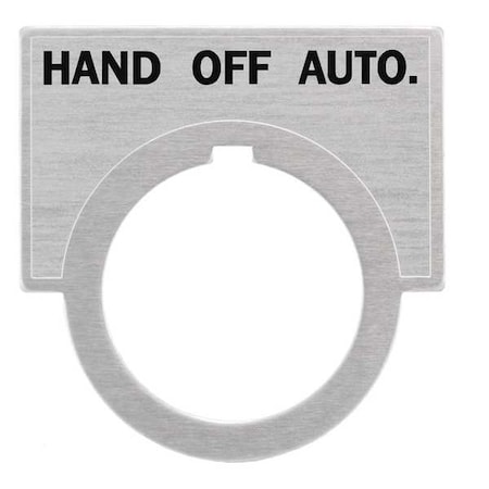 Siemens Legend Plate, Half Round, Hand-Off-Auto 52NL37