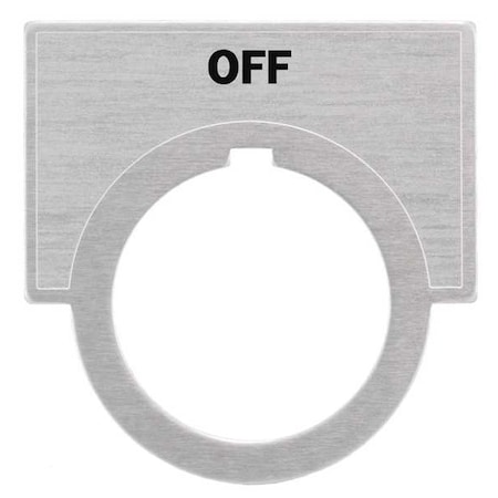 Siemens Legend Plate, Off, Brushed Aluminum 52NL12