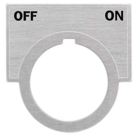 Siemens Legend Plate, Off-On, Brushed Aluminum 52NL26