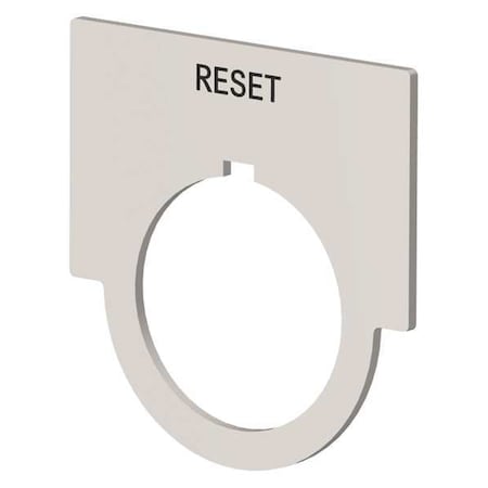 Siemens Legend Plate, Reset, Brushed Aluminum 52NL14