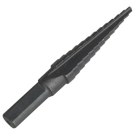Zoro Select HSS Step Drill Bit 13 Sizes, 1/8-1/2" 6EXN3