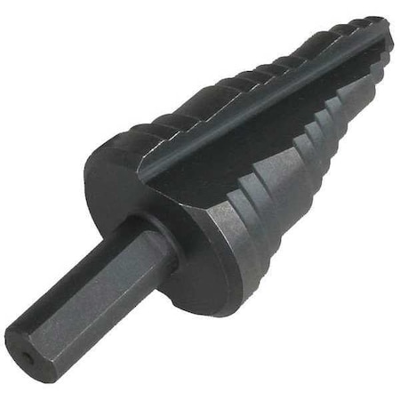 Zoro Select HSS Step Drill Bit 3 Sizes, 1/2-1-1/8" 6EXN6
