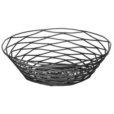 Tablecraft Artisian Basket, Round, Black Metal, PK6 BK17508