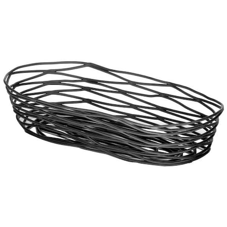 Tablecraft Artisian Basket, Oblong, Black Metal, PK6 BK11709