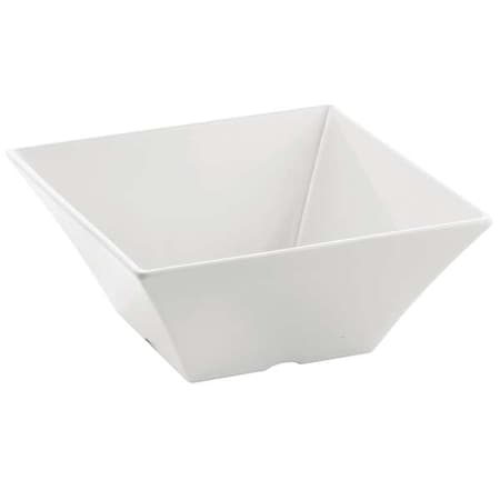 Tablecraft Square Bowl, 120 oz., Melamine White MB94