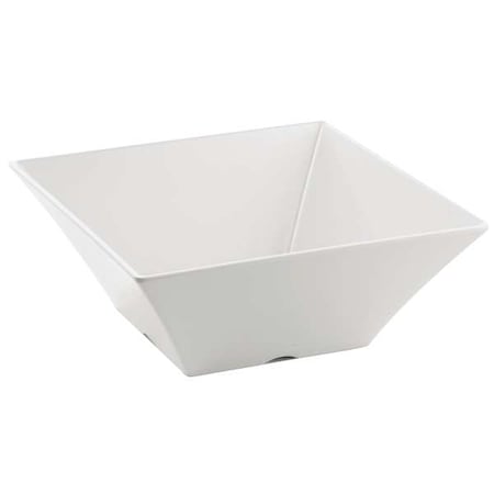 Tablecraft Square Bowl, 170 oz., Melamine White MB125