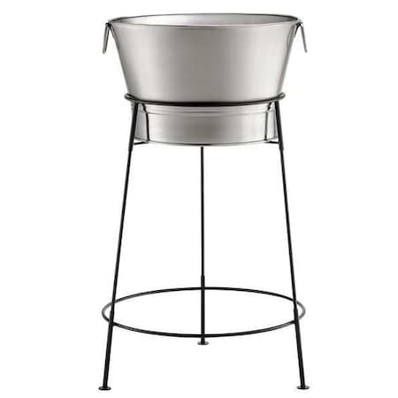 Tablecraft Beverage Tub with Stand, Stainless Steel BT2137N